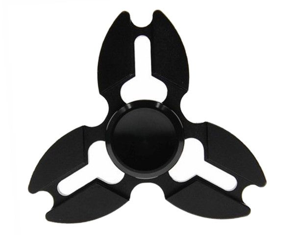 Fidget Spinner Aluminium - Black Pincer