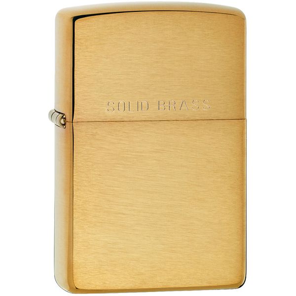 Zippo Reg Br Fin Solid Brass