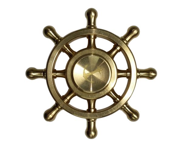 Metal Pirate Wheel Fidget Spinner - Gold