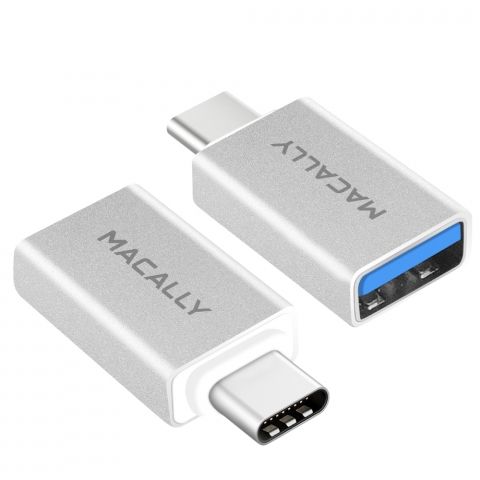 MACALLY USB-C to USB A Fem mini Adapter - 2 pack
