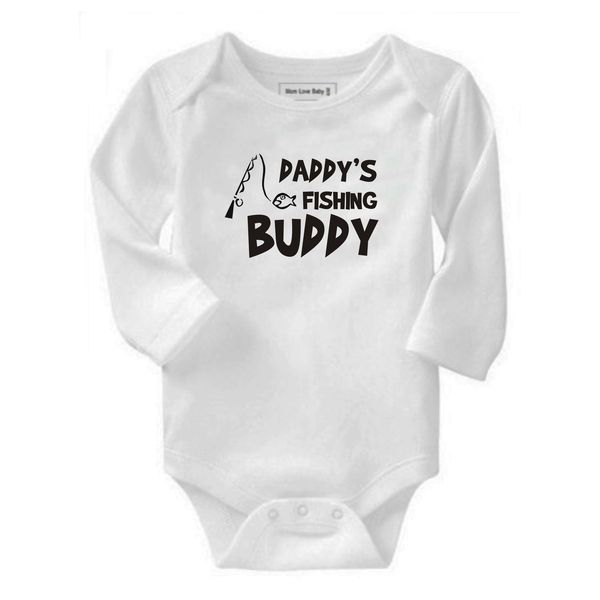 Daddy's Fishing Buddy Long Sleeve Baby Grow