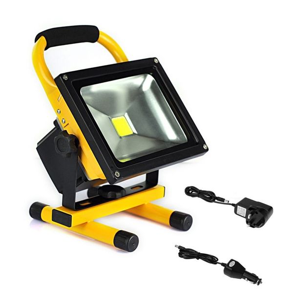 20W Rechargeable Led Flood Light With Wall And Car Chargers