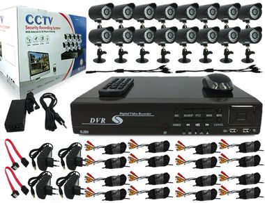 Complete 16Ch Diy Dvr With 1Tb Hard Drive + 16 Cameras + Cable &amp; Accessories