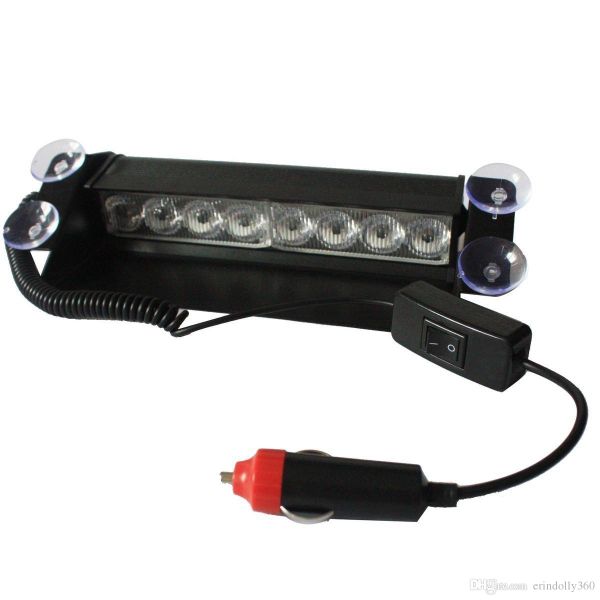 White Led Dashboard Strobe Plugs Into Car Lighter