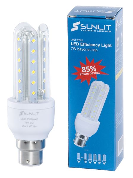 Sunlit LED B22 7W 3U Light Bulb Globe - Pack of 10