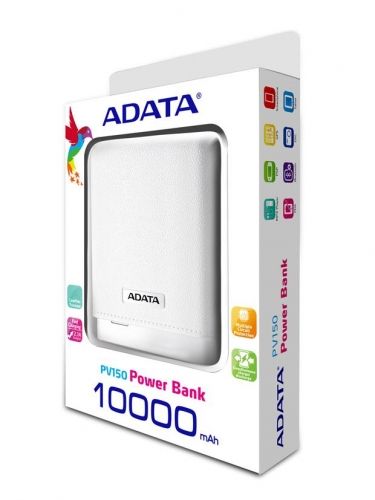 Adata Power Bank Pv150 White 10000Mah