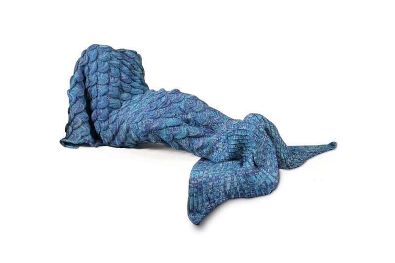 Jeronimo Mermaid Blanket Shells Blue - Small