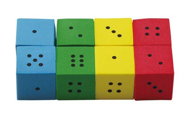 Teachers First Choice Dice 22mm 6 Face Dot Foam