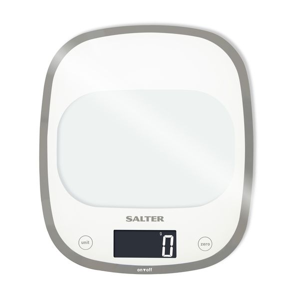 Salter Curve Glass Digital Kitchen Scale - White