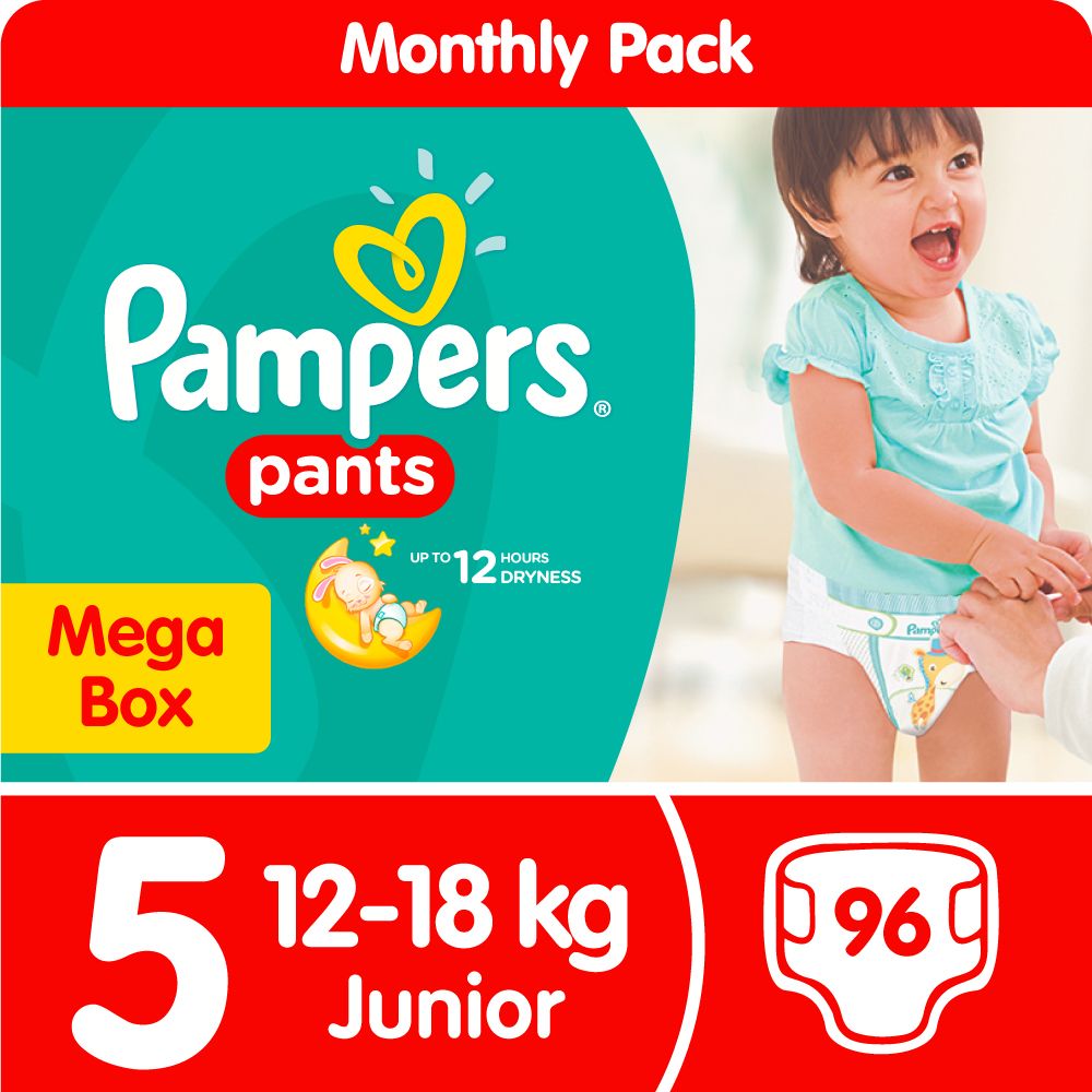Pampers - Pants - Size 5 Mega Box - 96 Nappies | Shop Today. Get it ...