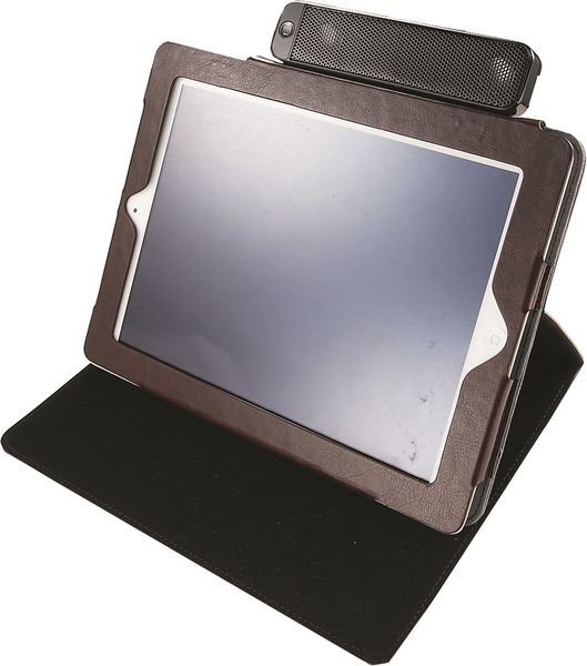 Audiomotion iPad Cover with Bluetooth Speaker - Brown