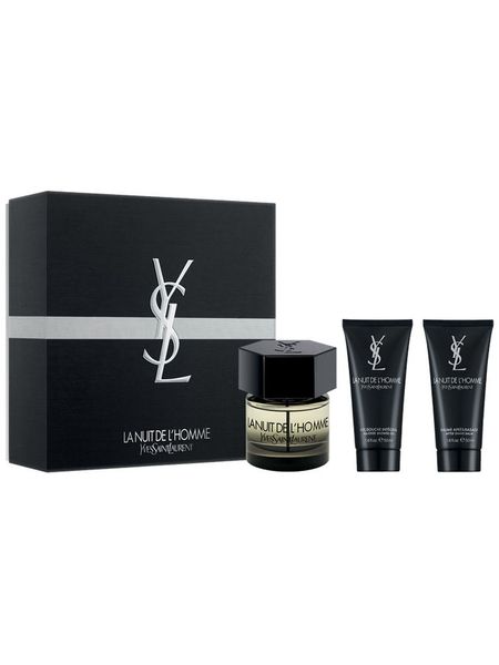 Yves Saint Laurent La Nuit De L'Homme Gift Set For Him 100ml Edt + 50ml Shower Gel + 50ml Aftershave Balm