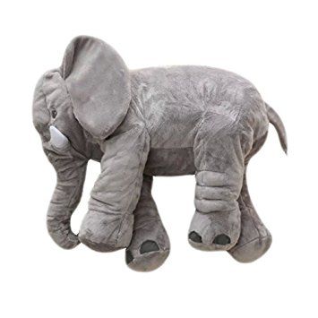 Kids Elephant Pillow Grey