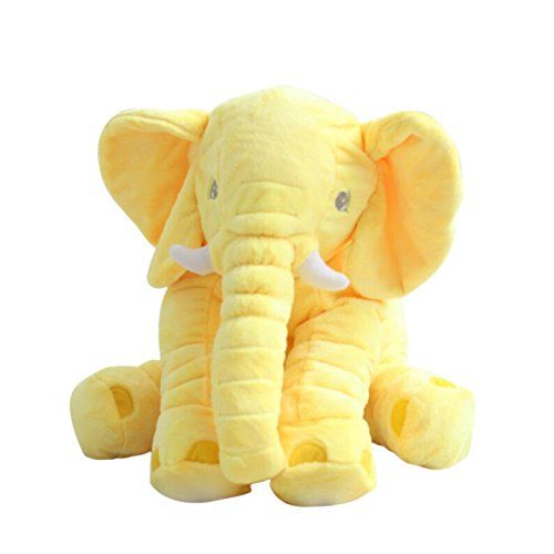 Stuffed Elephant Plush Pillow - Yellow