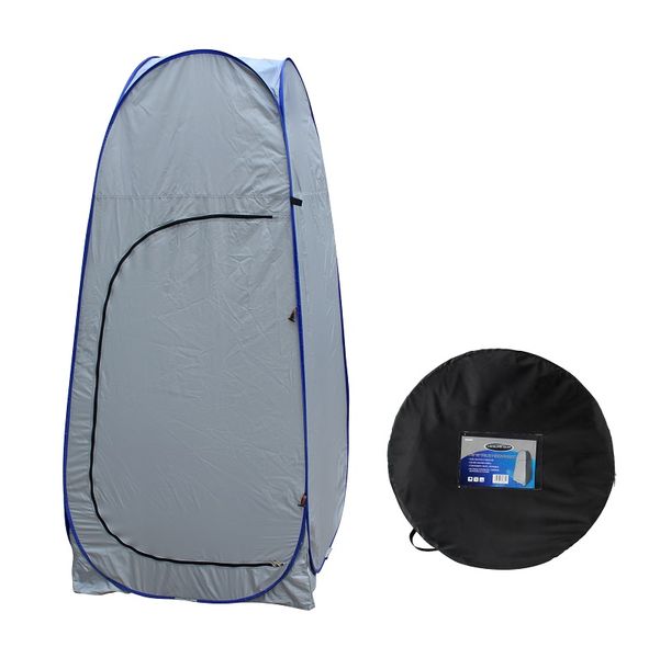 Leisure-Quip Pop up Toilet/Changing Cubicle - Grey With Blue Binding