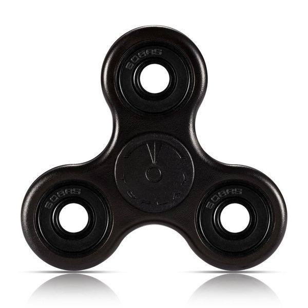 Fidget Spinner With Special Bearings For Quicker &amp; Longer Spin - Pure Black