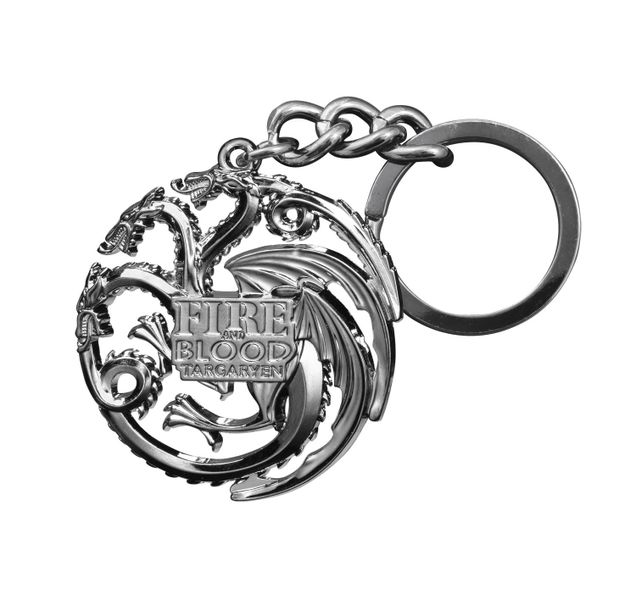 Game of Thrones Taragaryen Sigil Keychain - Gun Metal (Parallel Import)
