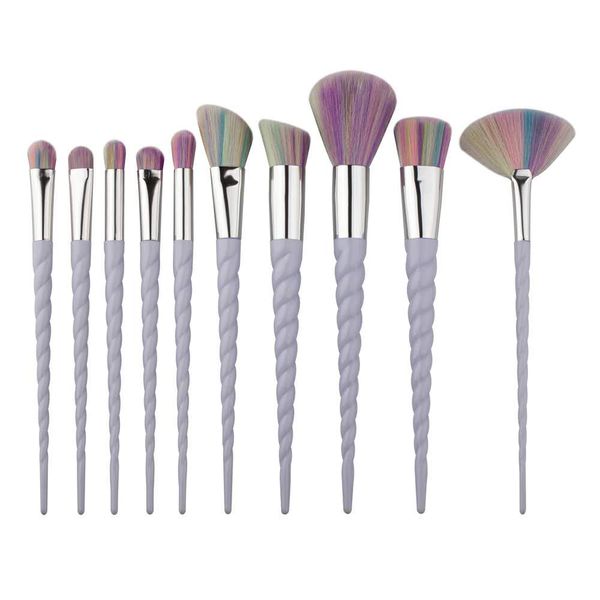 10 Piece Unicorn Make-Up Brush Set