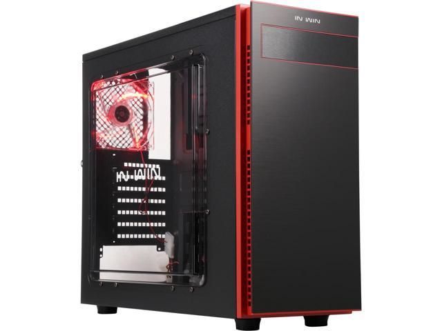 In Win 703 Mid Tower Chassis - Black &amp; Red