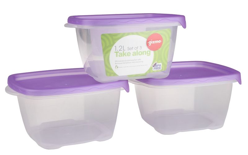 Gizmo - Take-Along Container - 1.2 Litre Set Of 3
