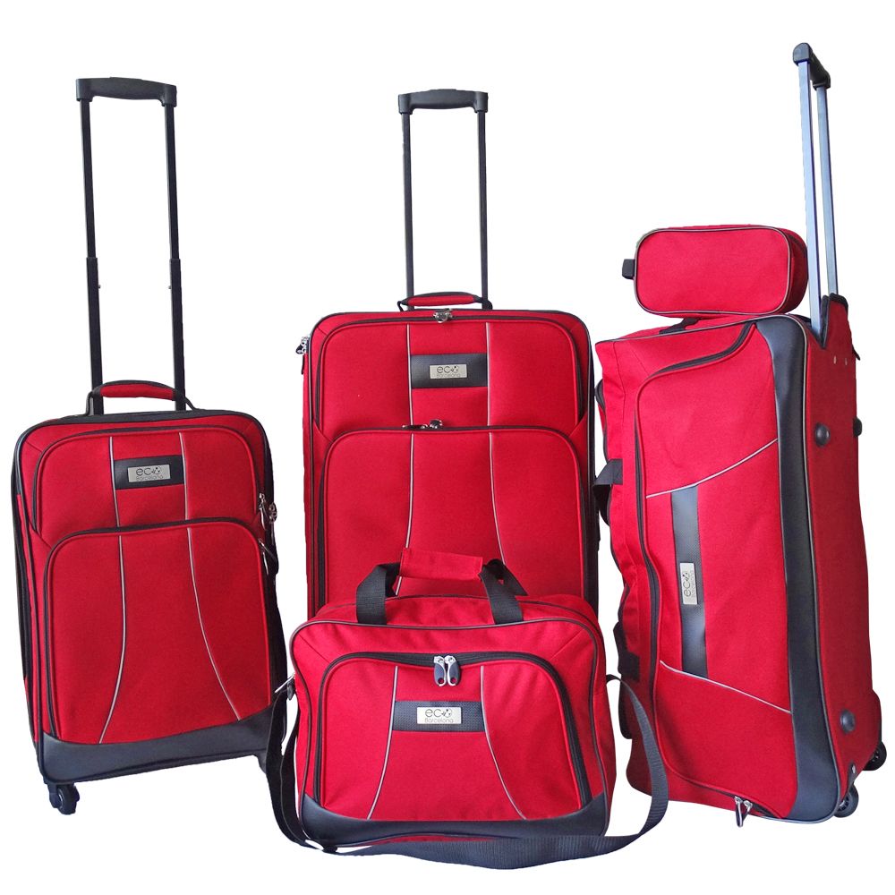 Eco Barcelona 5 Piece Luggage Set Red Buy Online In South Africa 