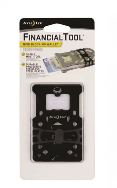 Nite Ize Financial Tool Rfid Blocking Wallet - Black