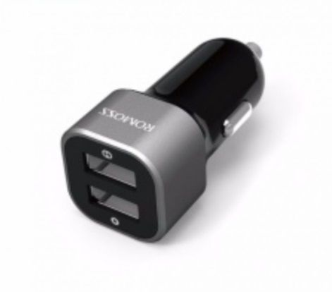 Romoss 2 Port USB Car Charger - Black