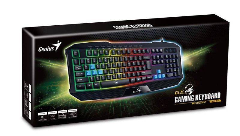 Genius - Keyboard - USB Scorpion K215 Black (PC)
