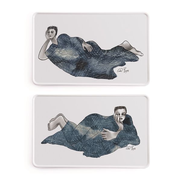 Carrol Boyes - Rectangular Platter - Indigo - Set of 2