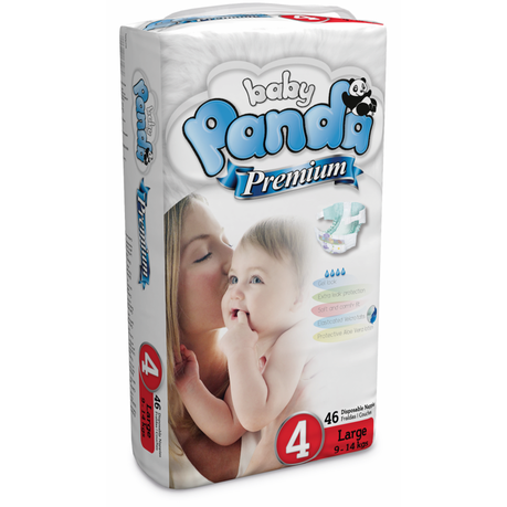 Pandas by Luv Me Extra Large Nappies 12-18kg 4 Packs of 14 (56 Nappies)