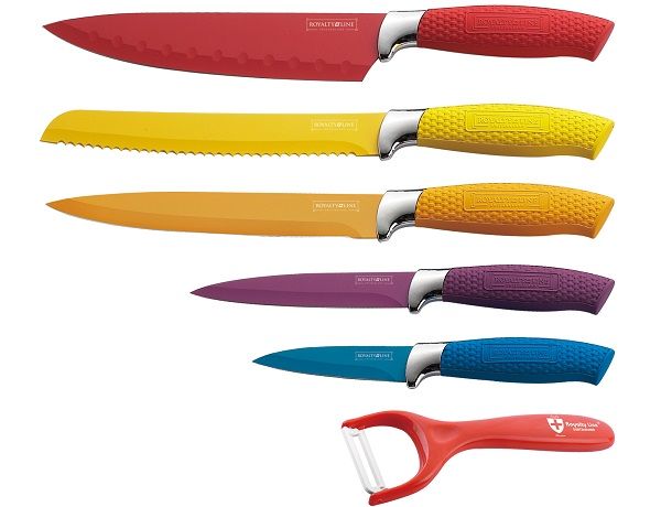 Royalty Line Non-Stick Coating Colourful Knife Set - 6 Piece