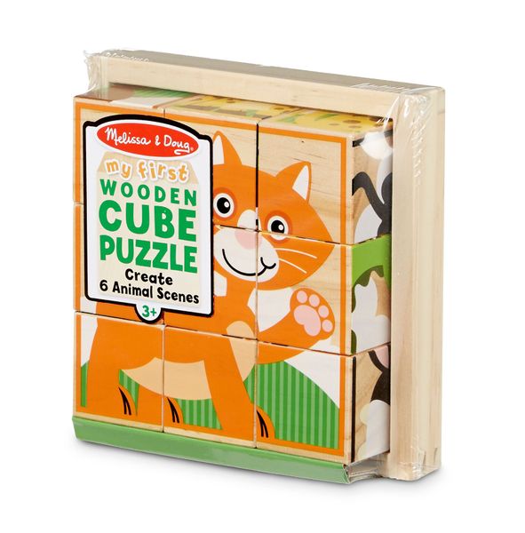 Melissa &amp; Doug My First Wooden Cube Puzzle - Animals