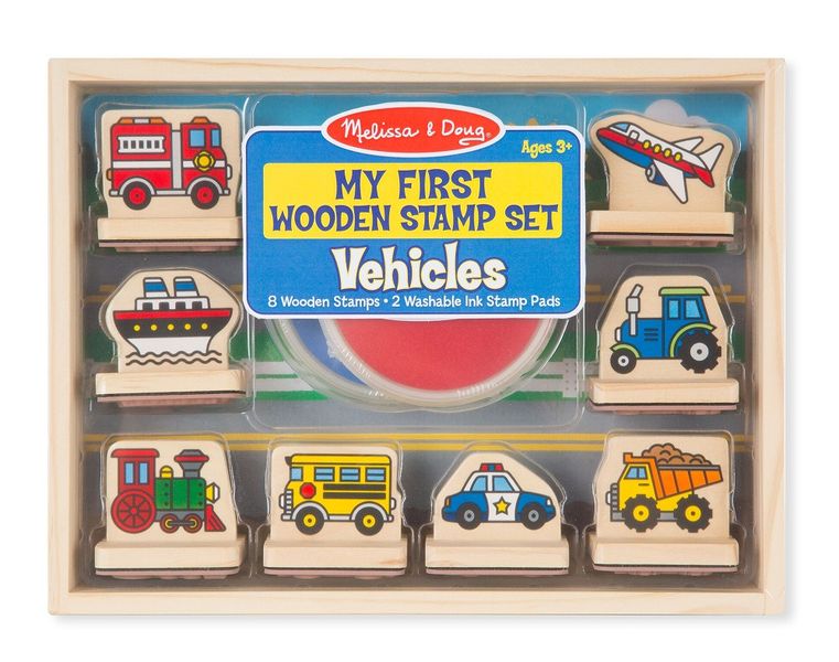 Melissa &amp; Doug My First Wooden Stamp Set - Vehicles
