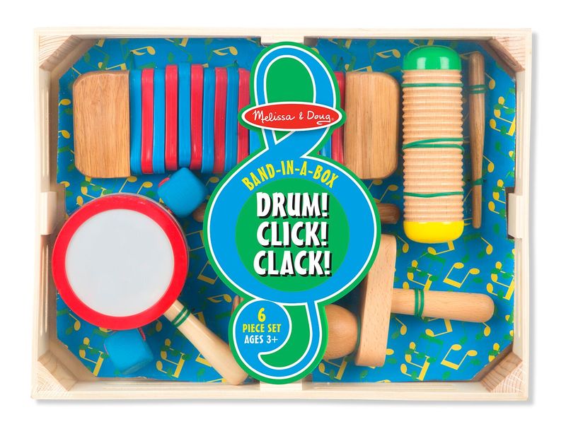 Melissa &amp; Doug Band-In-A-Box Drum! Click! Clack!
