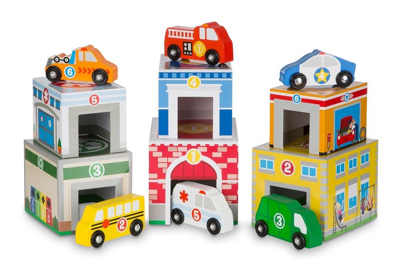 Melissa &amp; Doug Nesting &amp; Sorting Buildings &amp; Vehicles
