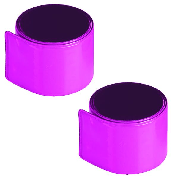 Medalist Reflective Snap Bands - Pink