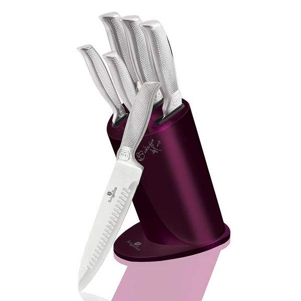 Berlinger Haus - Knife Set With Stand - Dark Purple