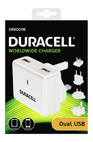 Duracell Dual USB Wall Charger 1A 2.4A