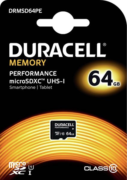 Duracell 64GB Micro SD Class 10 UHS-I U1