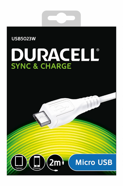 Duracell Micro USB Cable 2m