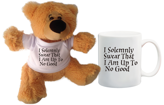 I Solemnly Swear That I Am Up To No Good Teddy Bear &amp; Mug Combo