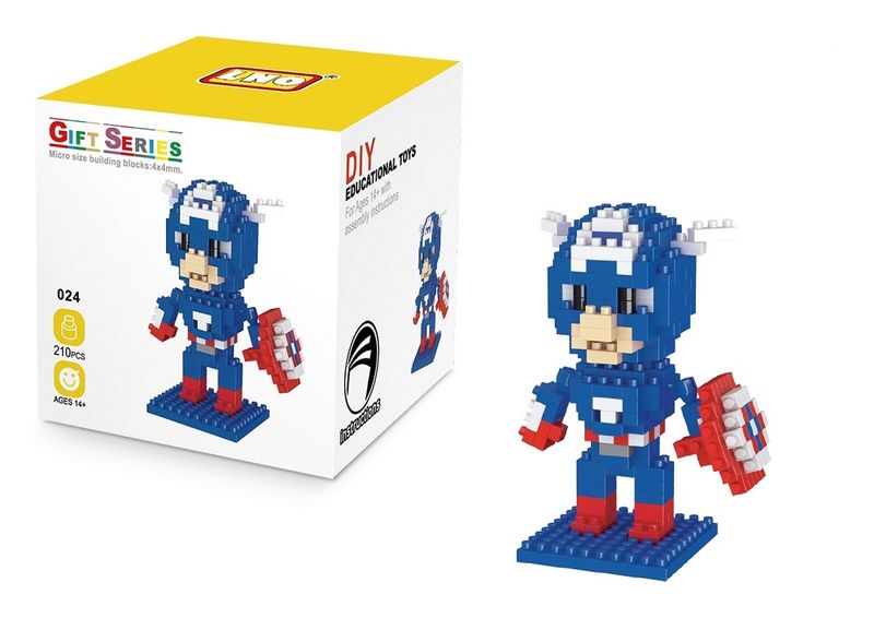 Wisehawk Captain America Mini Block