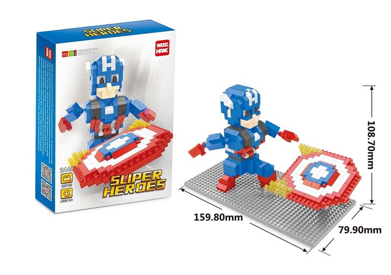 Wisehawk Captain American Nano Block