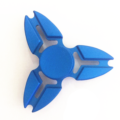Aluminium Blade Tri Fidget Spinner - Blue