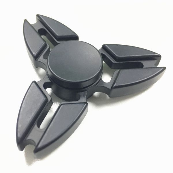 Aluminium Blade Tri Fidget Spinner - Black