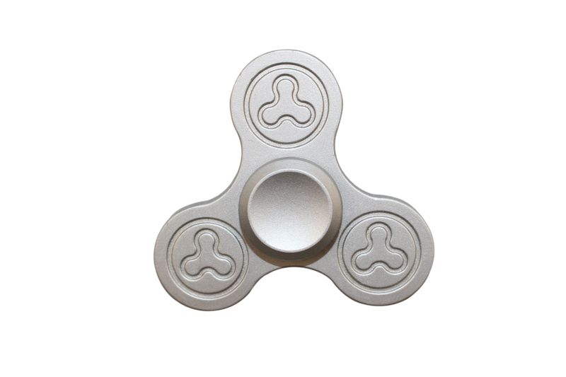 Blossum Tri Fidget Spinner - Silver