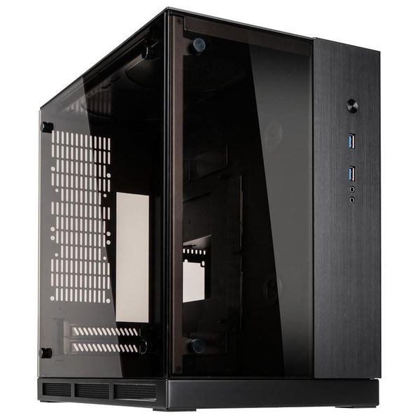 Lian-Li PC-Q37WX 2x Glass Case - Black