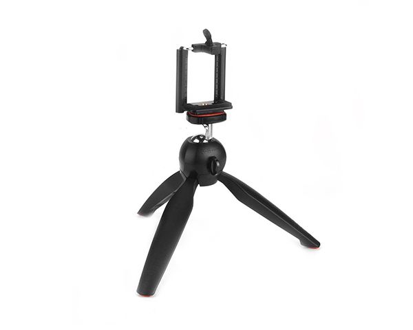 Yt-228 Adjustable Mini Tripod Mount &amp; Phone Holder Clip - Black