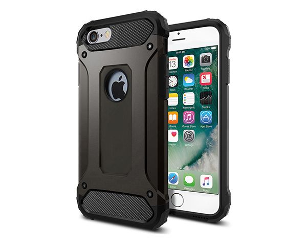 Shockproof Armor Hard Protective Case For Iphone 7 Plus - Silver