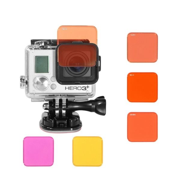 Xtreme 5 Pack Diving Scuba Lens Filters for GoPro H4 and H3+